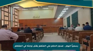 رسمياً اليوم.. صدور الحكم على المتهم بقتل زوجته في المقطم